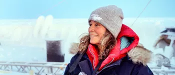 Julienne Stroeve on ship in Arctic Ocean Julienne Stroeve on ship in Arctic Ocean